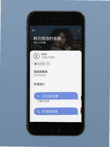 附近陌泡约会隐私设置页面截图