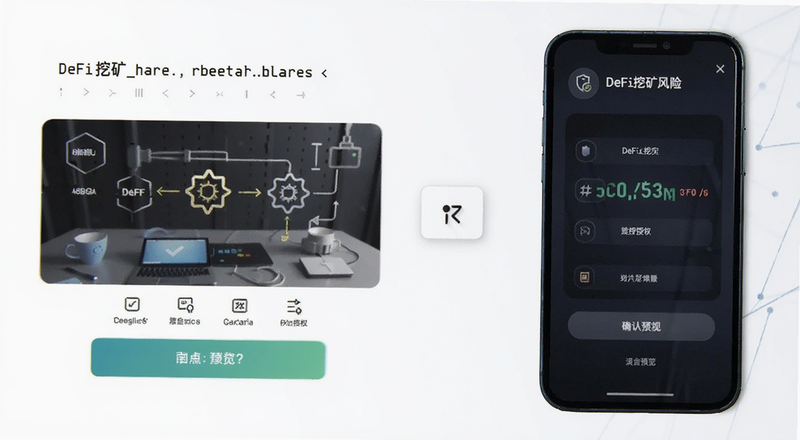 DeFi挖矿风险提示与钱包授权确认预览图