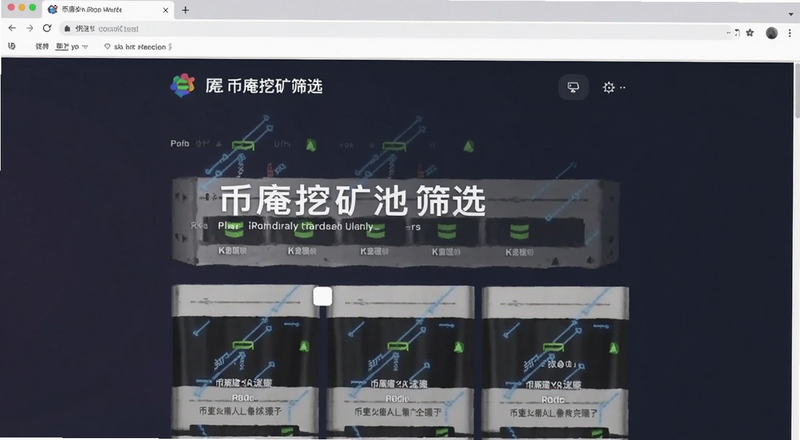 币庵挖矿池筛选页面预览图