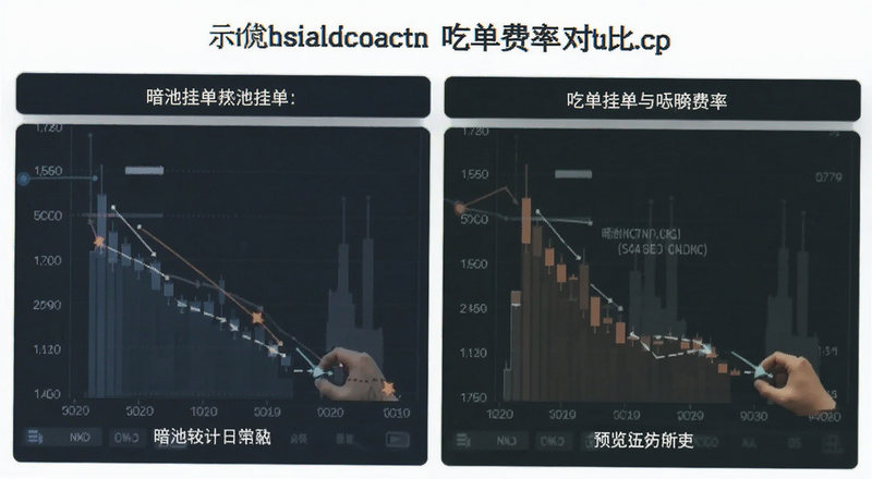 暗池挂单与吃单费率对比示意图预览图