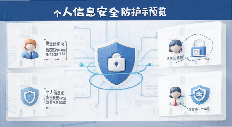 个人信息安全防护示意图预览图