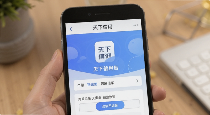 天下信用app个人信用报告查询页面预览图