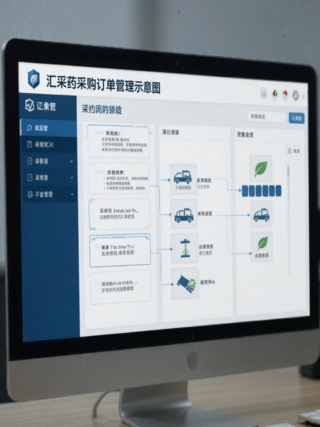 汇采药采购订单管理界面示意图