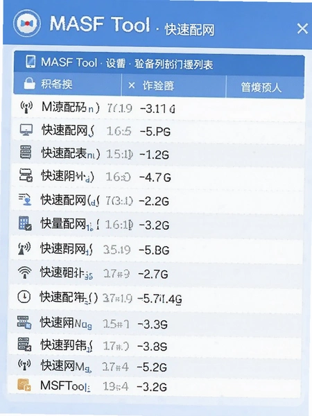 MASF Tool�������������豸�б�