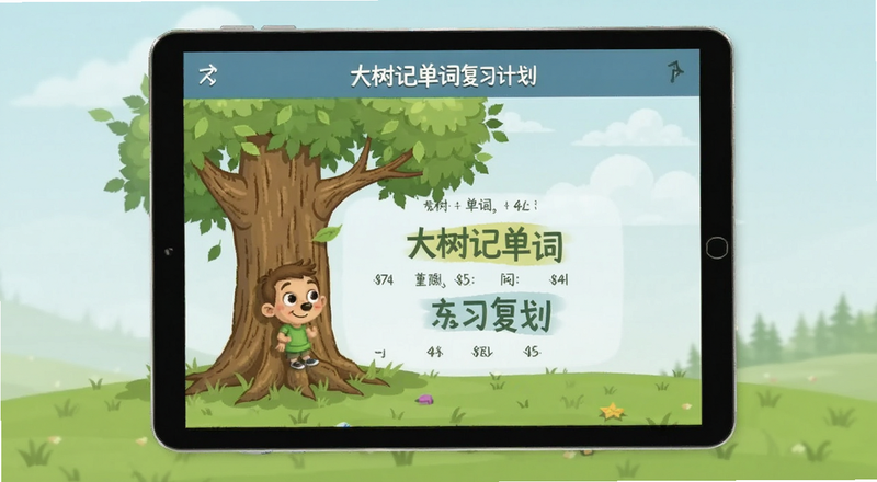 大树记单词复习计划设置界面图