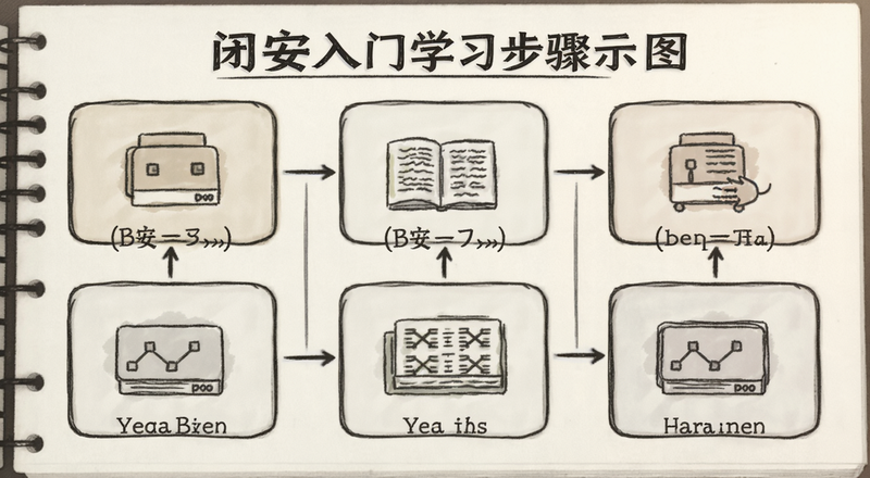 闭安入门学习步骤示意图