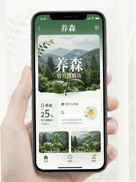 养森 官方旗舰店 手机端界面