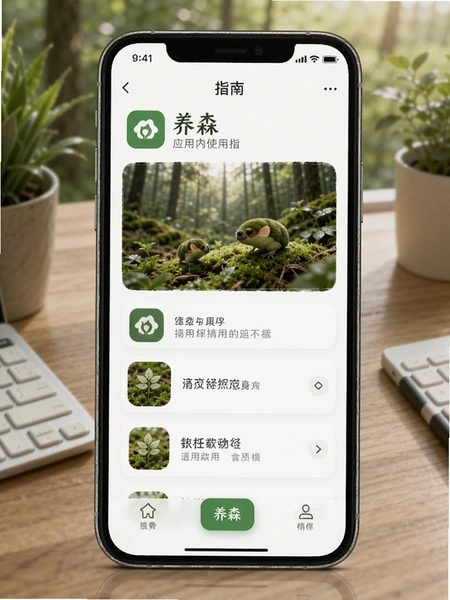 养森 应用内使用指南页面 手机端展示