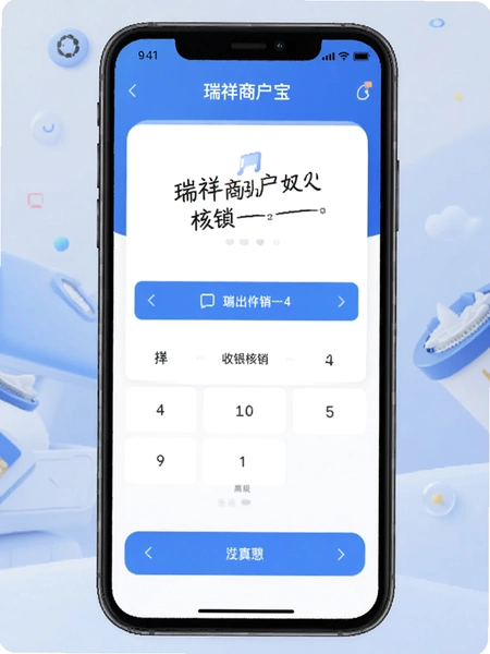 瑞祥商户宝收银核销操作界面