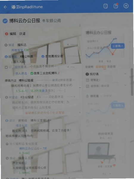 博科云办公日报编辑界面截图
