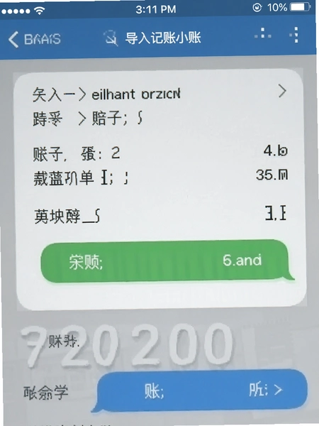 记账小账导入账单界面截图