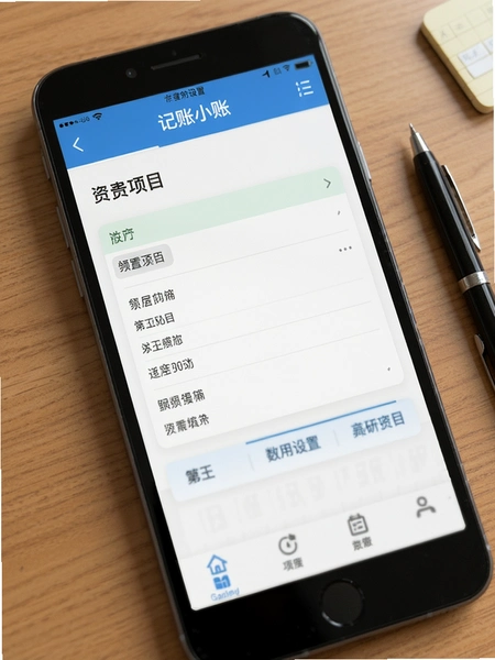 记账小账资产项目设置页面