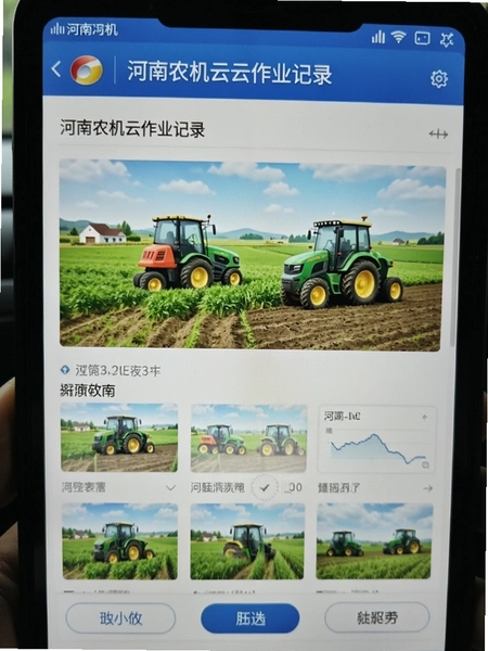 河南农机云作业记录界面