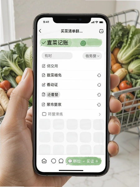 买菜清单群组记账界面展示