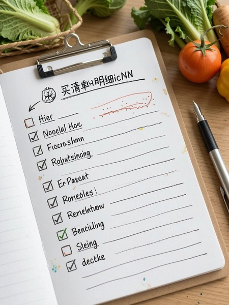 买菜清单明细记录示例