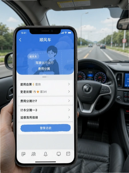 顺风车驾驶出行帮手费用分摊计算页面预览图