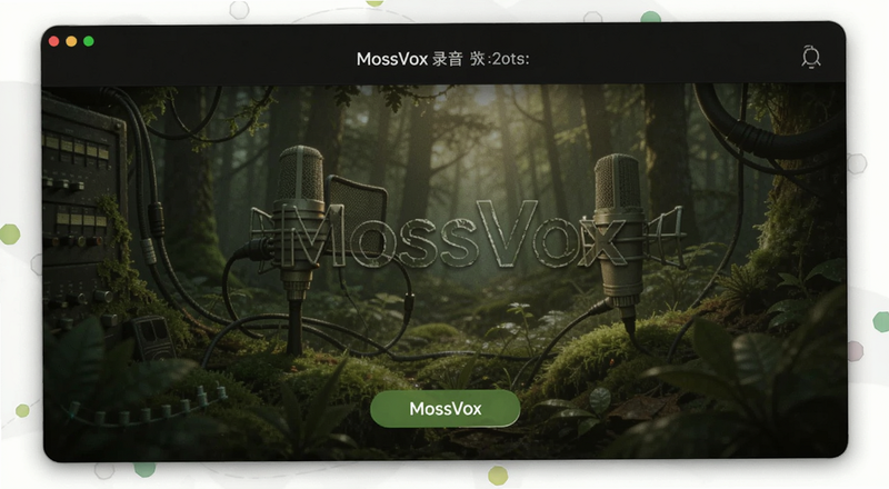MossVox录音转文字操作界面预览图