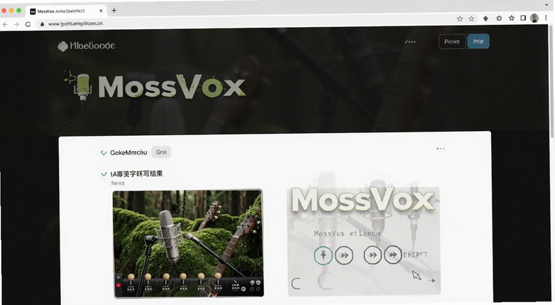MossVox录音转文字转写结果编辑页面预览图